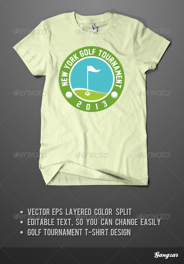 Golf Tournament Tshirt Design by gangzar GraphicRiver